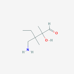 3-(Aminomethyl)-2-hydroxy-2,3-dimethylpentanal