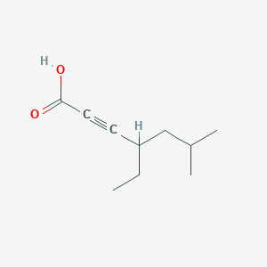 molecular formula C10H16O2 B13170415 4-Ethyl-6-methylhept-2-ynoic acid 