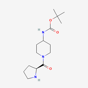 tert-butyl N-(1-{[(2S)-pyrrolidin-2-yl]carbonyl}piperidin-4-yl)carbamate