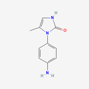 molecular formula C10H11N3O B13170436 1-(4-Aminophenyl)-5-methyl-2,3-dihydro-1H-imidazol-2-one 