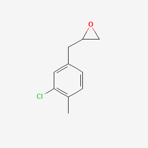 molecular formula C10H11ClO B13170444 2-[(3-Chloro-4-methylphenyl)methyl]oxirane 