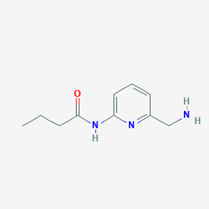 molecular formula C10H15N3O B13170483 N-[6-(Aminomethyl)pyridin-2-YL]butanamide 