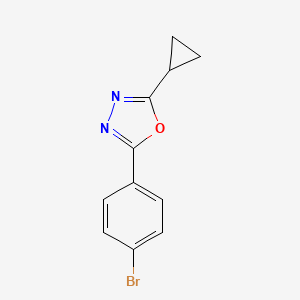 molecular formula C11H9BrN2O B13170516 2-(4-Bromophenyl)-5-cyclopropyl-1,3,4-oxadiazole 