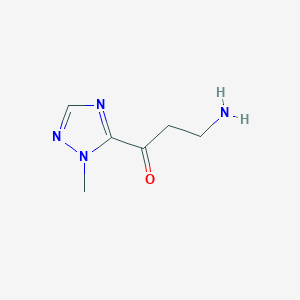 molecular formula C6H10N4O B13170538 3-Amino-1-(1-methyl-1H-1,2,4-triazol-5-yl)propan-1-one 