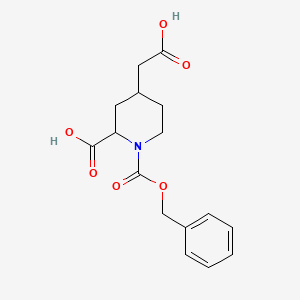 1-[(Benzyloxy)carbonyl]-4-(carboxymethyl)piperidine-2-carboxylic acid