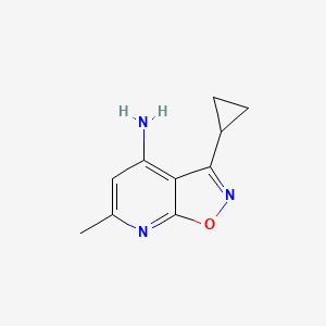 molecular formula C10H11N3O B13170559 3-Cyclopropyl-6-methyl-[1,2]oxazolo[5,4-b]pyridin-4-amine 