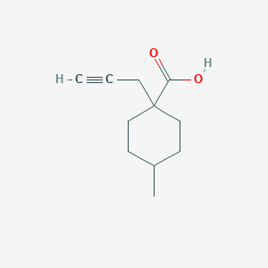 molecular formula C11H16O2 B13170568 4-Methyl-1-(prop-2-YN-1-YL)cyclohexane-1-carboxylic acid 