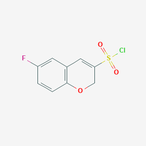 molecular formula C9H6ClFO3S B13170634 6-fluoro-2H-chromene-3-sulfonyl chloride CAS No. 1235438-95-5