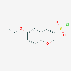 molecular formula C11H11ClO4S B13170658 6-ethoxy-2H-chromene-3-sulfonyl chloride CAS No. 1235439-94-7