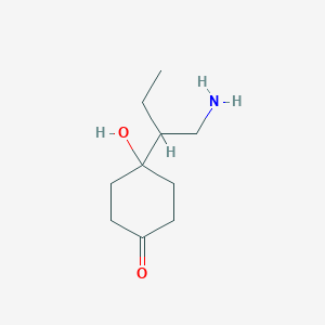 4-(1-Aminobutan-2-YL)-4-hydroxycyclohexan-1-one