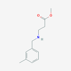 molecular formula C12H17NO2 B13170687 Methyl 3-{[(3-methylphenyl)methyl]amino}propanoate 