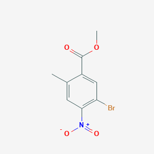 molecular formula C9H8BrNO4 B13170713 Methyl 5-bromo-2-methyl-4-nitrobenzoate 