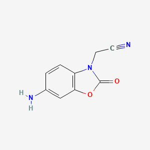 2-(6-Amino-2-oxo-2,3-dihydro-1,3-benzoxazol-3-YL)acetonitrile