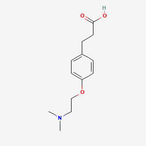 molecular formula C13H19NO3 B13170735 3-{4-[2-(Dimethylamino)ethoxy]phenyl}propanoic acid 