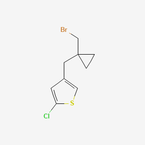 4-{[1-(Bromomethyl)cyclopropyl]methyl}-2-chlorothiophene