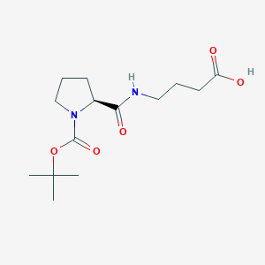 4-{[(2S)-1-[(tert-butoxy)carbonyl]pyrrolidin-2-yl]formamido}butanoic acid