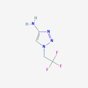 molecular formula C4H5F3N4 B13170823 1-(2,2,2-trifluoroethyl)-1H-1,2,3-triazol-4-amine 