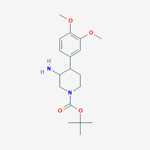 Tert-butyl 3-amino-4-(3,4-dimethoxyphenyl)piperidine-1-carboxylate