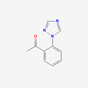 molecular formula C10H9N3O B13170878 1-[2-(1H-1,2,4-Triazol-1-yl)phenyl]ethan-1-one 