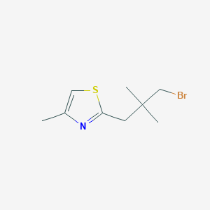 2-(3-Bromo-2,2-dimethylpropyl)-4-methyl-1,3-thiazole