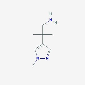 2-methyl-2-(1-methyl-1H-pyrazol-4-yl)propan-1-amine