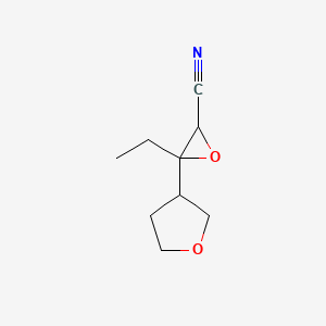 3-Ethyl-3-(oxolan-3-yl)oxirane-2-carbonitrile