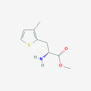 molecular formula C9H13NO2S B13170923 methyl (2R)-2-amino-3-(3-methylthiophen-2-yl)propanoate 