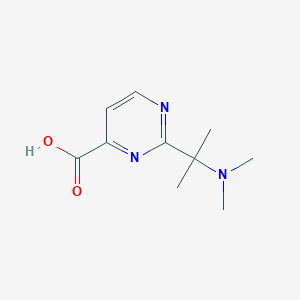 molecular formula C10H15N3O2 B13170924 2-[2-(Dimethylamino)propan-2-yl]pyrimidine-4-carboxylic acid 