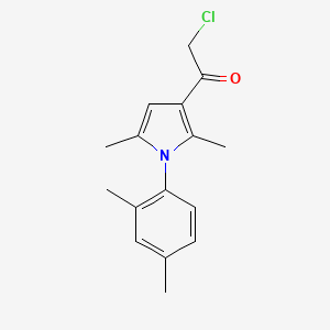 molecular formula C16H18ClNO B13170939 2-chloro-1-[1-(2,4-dimethylphenyl)-2,5-dimethyl-1H-pyrrol-3-yl]ethanone 