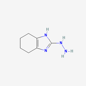 molecular formula C7H12N4 B13170946 2-Hydrazinyl-4,5,6,7-tetrahydro-1H-benzo[d]imidazole 