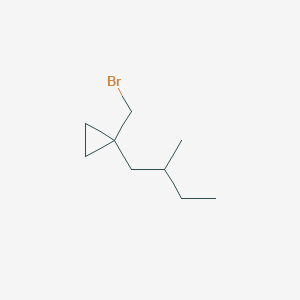 molecular formula C9H17Br B13170974 1-(Bromomethyl)-1-(2-methylbutyl)cyclopropane 