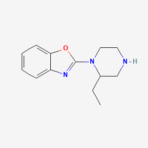 molecular formula C13H17N3O B13170982 2-(2-Ethylpiperazin-1-yl)-1,3-benzoxazole 