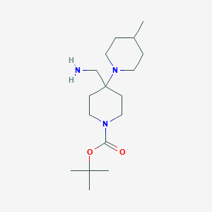 Tert-butyl 4-(aminomethyl)-4-(4-methylpiperidin-1-yl)piperidine-1-carboxylate