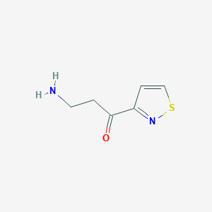 molecular formula C6H8N2OS B13170997 3-Amino-1-(1,2-thiazol-3-yl)propan-1-one 