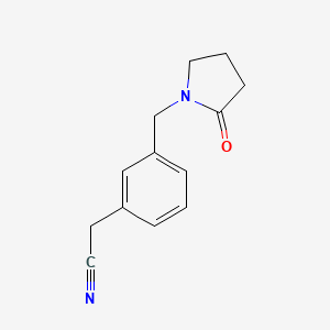 2-{3-[(2-Oxopyrrolidin-1-yl)methyl]phenyl}acetonitrile