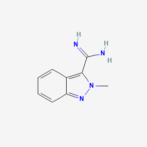 molecular formula C9H10N4 B13171083 2-Methyl-2H-indazole-3-carboximidamide 