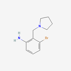 3-Bromo-2-(pyrrolidin-1-ylmethyl)aniline