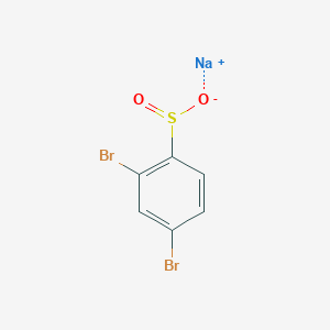 molecular formula C6H3Br2NaO2S B13171135 Sodium 2,4-dibromobenzene-1-sulfinate 