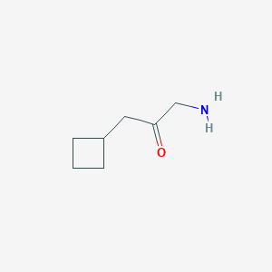 molecular formula C7H13NO B13171140 1-Amino-3-cyclobutylpropan-2-one 