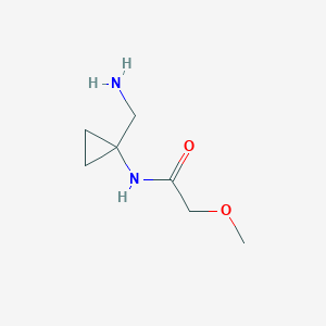 molecular formula C7H14N2O2 B13171141 N-[1-(Aminomethyl)cyclopropyl]-2-methoxyacetamide 