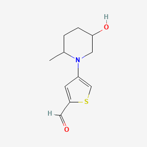 4-(5-Hydroxy-2-methylpiperidin-1-yl)thiophene-2-carbaldehyde