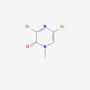 molecular formula C5H4Br2N2O B1317118 3,5-二溴-1-甲基吡嗪-2(1H)-酮 CAS No. 87486-34-8