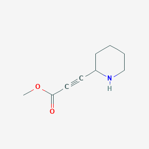 molecular formula C9H13NO2 B13171180 Methyl3-(piperidin-2-yl)propiolate 