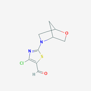 4-Chloro-2-{2-oxa-5-azabicyclo[2.2.1]heptan-5-yl}-1,3-thiazole-5-carbaldehyde