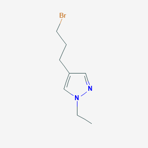 molecular formula C8H13BrN2 B13171249 4-(3-bromopropyl)-1-ethyl-1H-pyrazole 