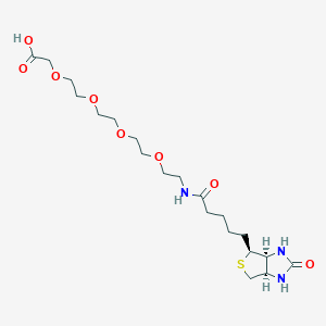 2-[2-[2-[2-[2-[5-[(3aS,4S,6aR)-2-oxo-1,3,3a,4,6,6a-hexahydrothieno[3,4-d]imidazol-4-yl]pentanoylamino]ethoxy]ethoxy]ethoxy]ethoxy]acetic acid