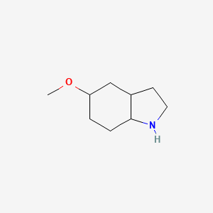 molecular formula C9H17NO B13171312 5-Methoxyoctahydro-1H-indole CAS No. 22467-43-2