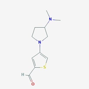 4-[3-(Dimethylamino)pyrrolidin-1-YL]thiophene-2-carbaldehyde