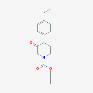 molecular formula C18H25NO3 B13171369 Tert-butyl 4-(4-ethylphenyl)-3-oxopiperidine-1-carboxylate 