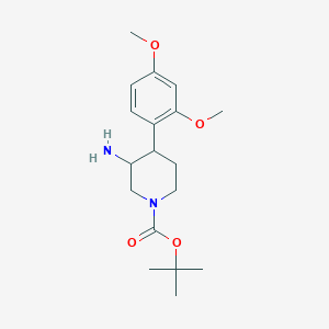 Tert-butyl 3-amino-4-(2,4-dimethoxyphenyl)piperidine-1-carboxylate